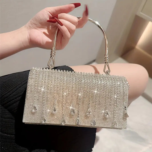 "Gleaming Silver Elegance" Party bag, evening bag